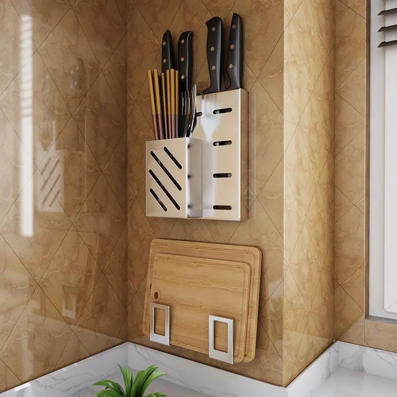 Stainless Steel Knife Wall Hanging Kitchen Multi-function Tool Storage Box