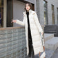 Stand-up Collar Hooded Down Jacket Padded Jacket Women Fall/winter Loose Padded Jacket Women Long Over-the-knee Padded Jacket Straight Slim Coat