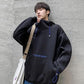 New Autumn and Winter Men's Cashmere Sweater Loose Pullover Hoodie High Collar Casual Coat