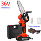 36V Electric Chain Saw Set Cordless Pruning Saw 20cm Handheld Logging Saw  with 2 Batteries and Tool Box