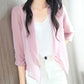 Chiffon Cardigan Short Jacket Women's Thin Outer Jacket Sun Protection Shawl Loose Top See-through Thin Coat Women Tops