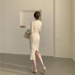 Sweater Knitted Dress for Women Long Sweater Dress Slim Knit Pullover Female Autumn Winter Skirt with A Long Base Dress