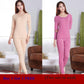 Warm Women's Underwear Plus Velvet Bottoming Shirt Women's Suit Thin Body Slimming Plus Size Pajamas Buy One Set and Get One Set Free