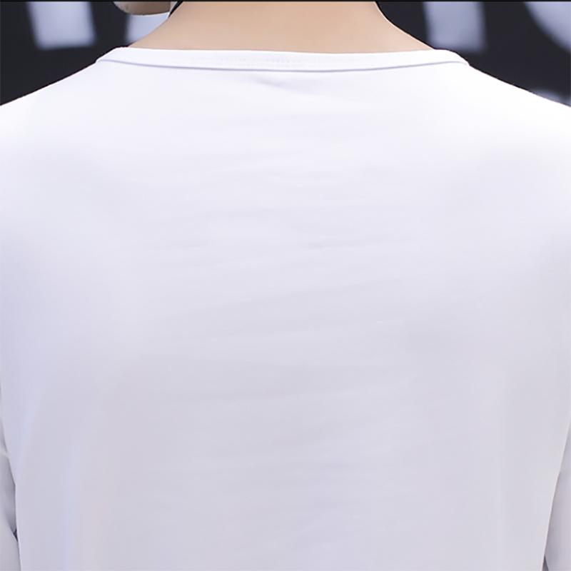 95% Cotton Pure Cotton Long-sleeved Men's Sweater Autumn Fashion Trend Tops Round Neck Sweatshirts