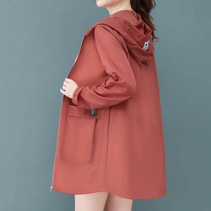 Women Hooded Quick Dry Cloth Sunscreen Breathable Ultra-thin Jacket Sun Protection Camping Summer Coat Sweatshirt