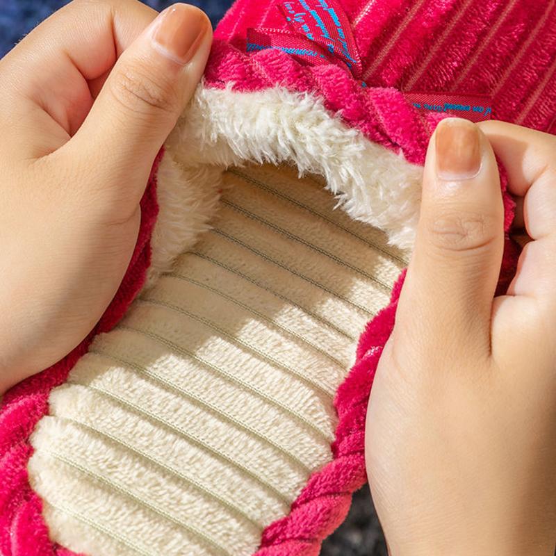 Non-Slip Home Slippers Winter Warm Women Indoor Cotton Non-slips Ladies Soft Slippers Memory Foam Bedroom Couples Shoes