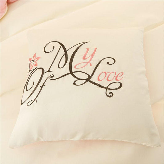 Four-piece Summer Bed Linen Bedding Girl Heart Quilt Cover Single Quilt Cover Student Dormitory Bed Set