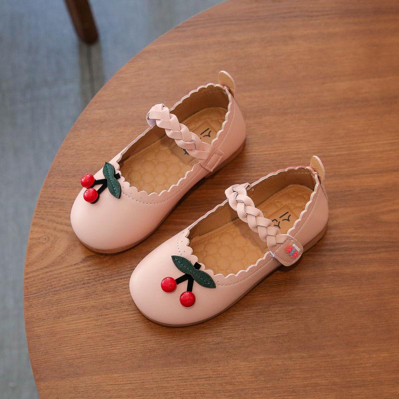 Spring Summer and Autumn Girls' Leather Shoes Princess Shoes Student Peas Shoes Children's Hollow Single Shoes