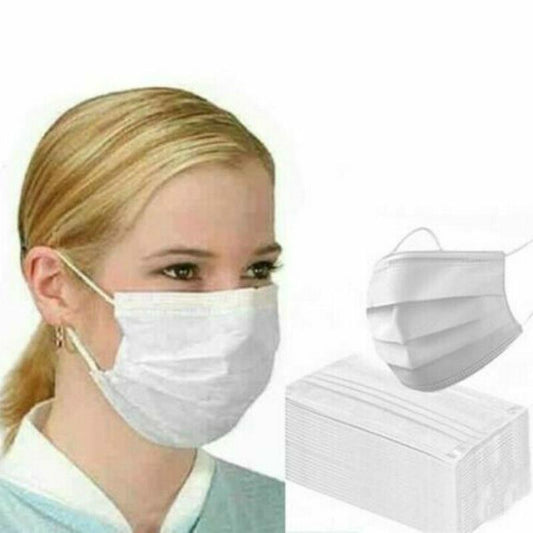 Disposable mask white 3 layers Dustproof earhook activated carbon standard face mask prevention