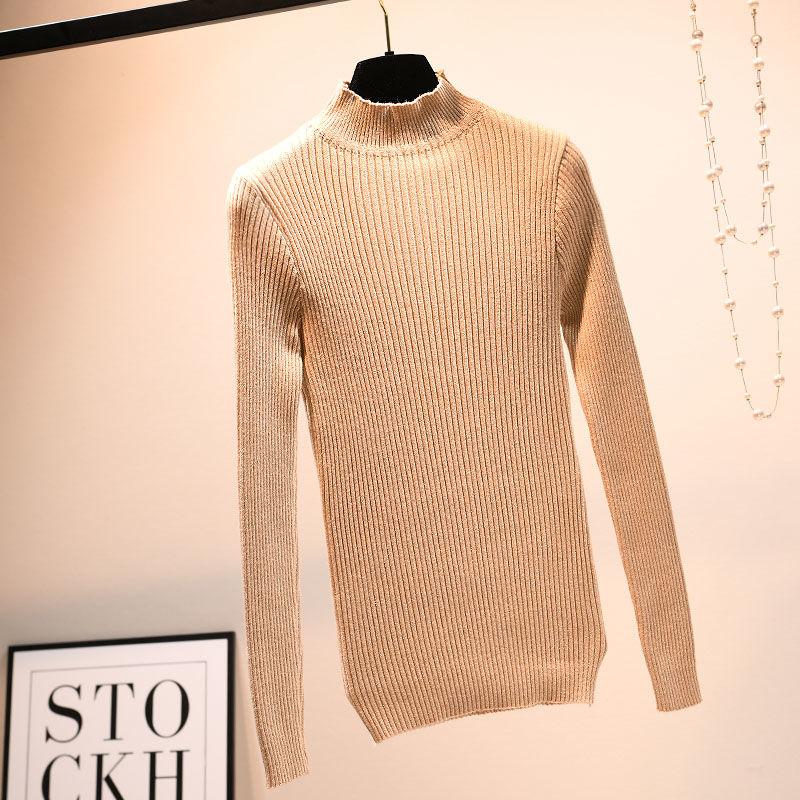 Autumn Winter Shiny Lurex Knit Sweater Women Long Sleeve Pullover  Tops Bottoming  Sweaters Ladies Jumper