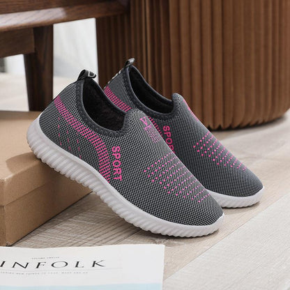 Middle-aged and Elderly Fall/winter Plus Velvet Non-slip One-step Footwear Women's Shoes Winter Mother Walking Cotton Shoes Snow Boots Plush Shoes
