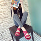 Simple Open-toed Flat Casual Sandals Women's Summer Buckle Belt All-match Women's Shoes Casual Home Outdoor Wear