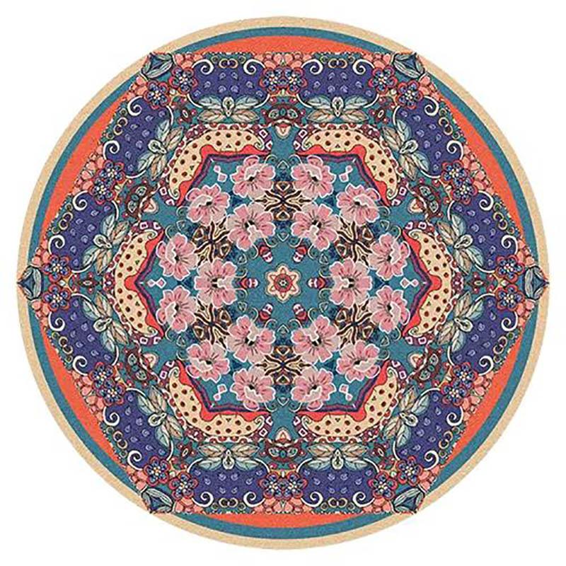 Retro National Style Carpet Round Matmoccan Style Hanging Basket Computer Chair Bedroom Bedside Blanket