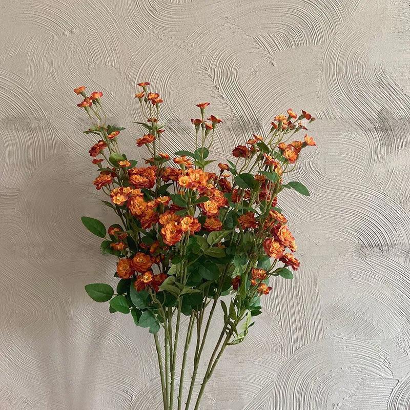 European and American Style Simulation Flower Small Rose Fake Flower Props Holding Flowers Rose Florist Home Furnishing Decoration