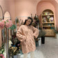Pofulove Wind Loose Twist Sweet and Gentle  Sweater Long Sleeve Sweater Women Autumn and Winter
