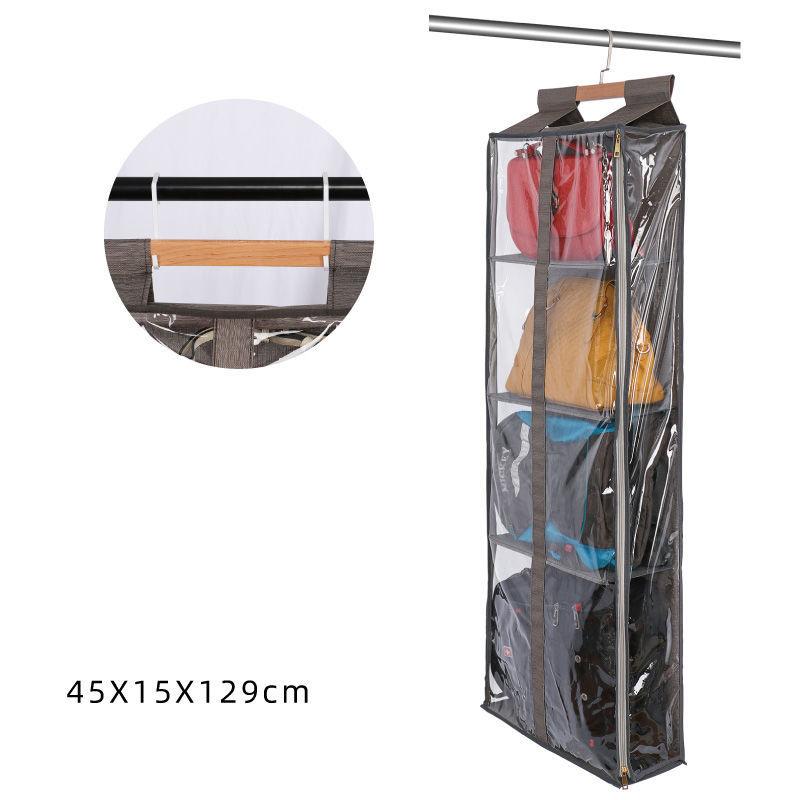 Fully-enclosed Door Bag Storage Hanging Bag Closet Side Bag Finishing Multi-layer Wall-mounted Dust-proof Fabric