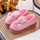 Winter Cotton Slippers Women's High-heeled Thick-soled Home Non-slip Wool Slippers