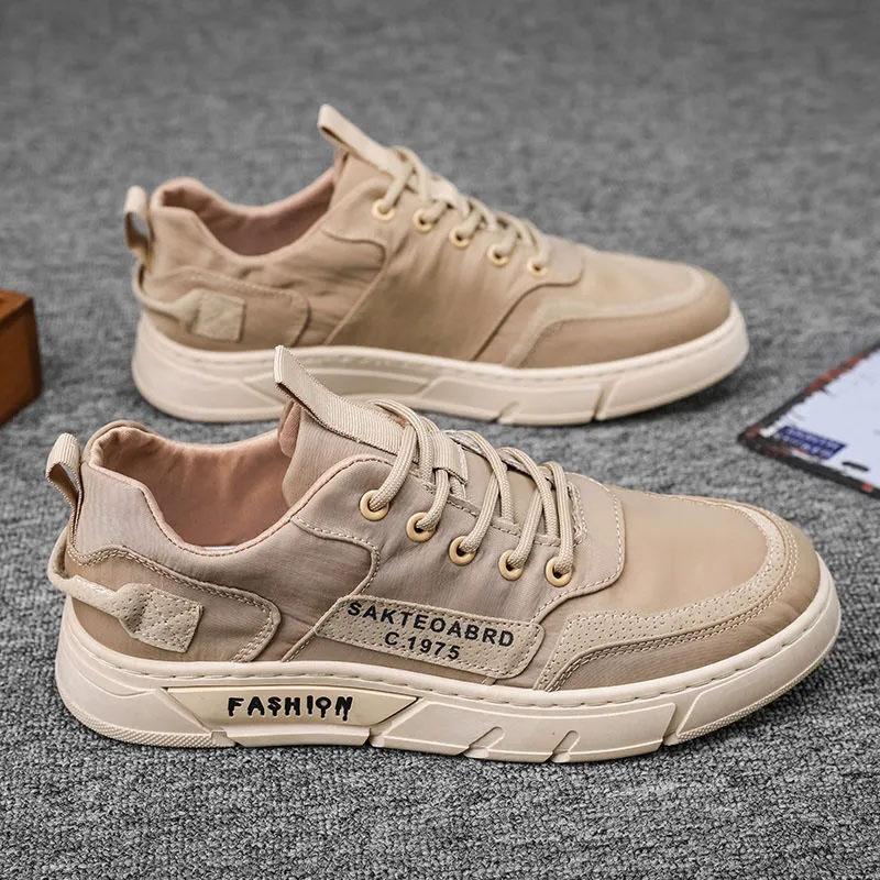 Spring breathable men's low top shoes skateboard plate shoes canvas shoes all-match sports casual shoes