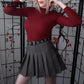 Skirt+Belt Female Pleated Skirt College Style High Waist Short Tooling Skirt