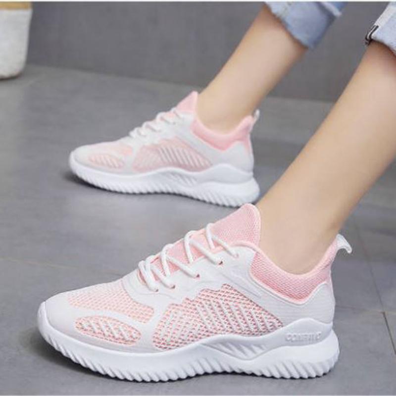 Spring White Shoes Female Students Running Breathable Comfortable Mesh Shoes All-match Casual Sports Shoes