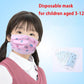 Children's disposable masks 3ply filter protection waterproof breathable anti-foam face masks kids