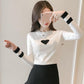 Women's Knitted Bottoming Shirt Autumn Winter All-match Elastic Slim Pullover Round Neck Jumper Top