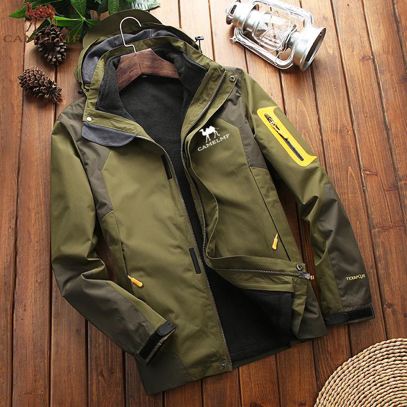 Jacket Winter Men's Three-in-one Detachable Two-piece Outdoor Mountaineering Suit Skiing Plus Velvet Thickening Couple Jacket