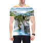 3D Landscape Print T-shirt Summer Men Personality Pullover Fashion Trend Half Sleeve Tees Casual and Comfortable Shirt
