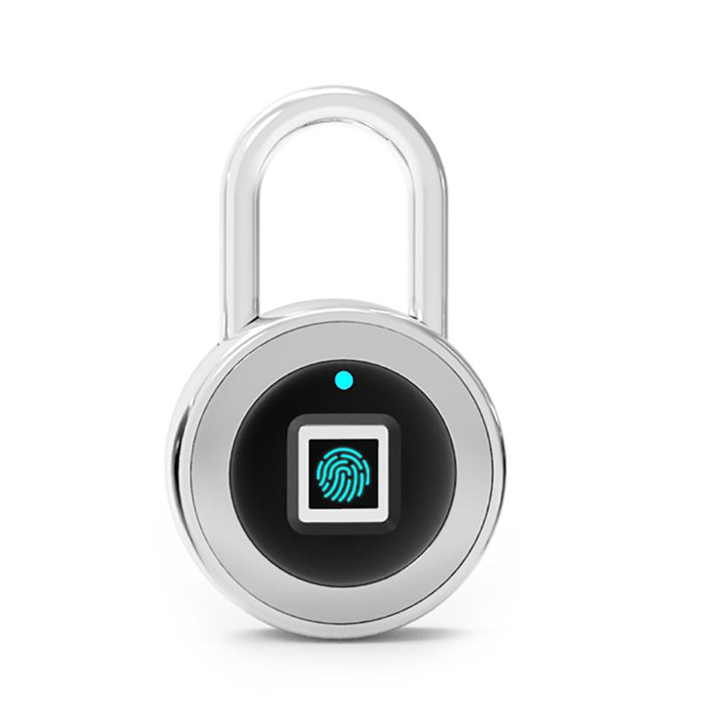 Fingerprint Padlock Intelligent Lock Dormitory Locker Warehouse Door Security Lock Outdoor Remote Authorization Password Padlock