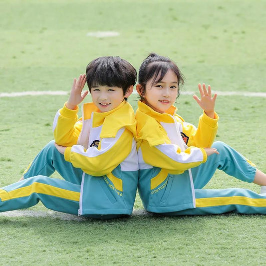 2021 Spring and Autumn Sports Suit Kindergarten Uniforms Autumn Primary School Uniforms Children's Class Uniforms Two-piece