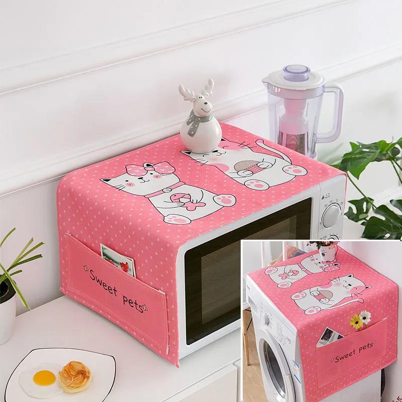 Microwave Oven Dust Cover European Fabric Dust Curtain Kitchen Household Storage Cover Towel