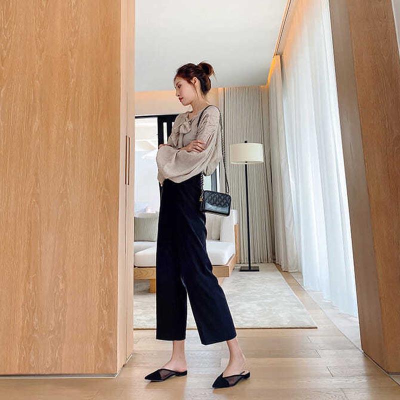 Plus Size 34-40 Women Shiny Slippers Outdoor Flat Bohemian Beach Wear-resistant Non-slip Office Lady Sandals