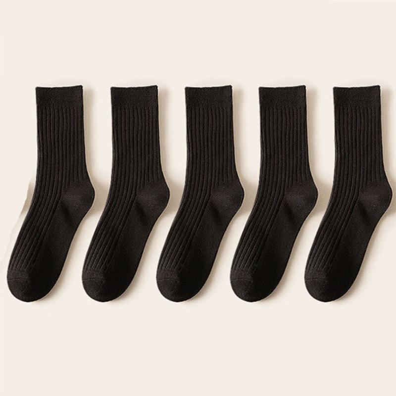 Socks Women's Korean Version of The Tube Socks Spring and Autumn Ins Tide All-match Pile Socks Cute Solid Color Women's Long Tube Stockings