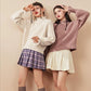 Sweater Women's Autumn Winter Outer Wear Knit Sweater Tops Pullover Gentle Style Long-sleeved Bottoming Shirt Women
