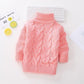 Autumn Winter Children's Sweaters Boys' Round Neck Sweaters Girls' Thickened Bottoming Pullovers Baby Turtleneck Sweaters