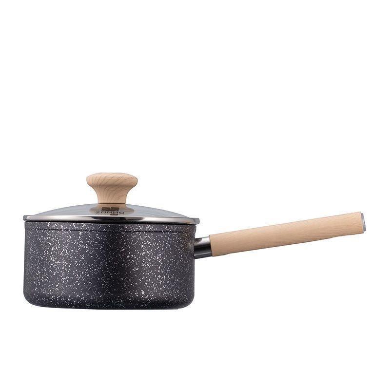 Avocado Color Maifan Stone Milk Pan Non-stick Pan Household Milk Pan General Milk Pan