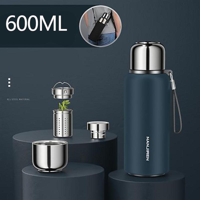 600ml Stainless Steel Vacuum Flask Coffee Tea Water Bottle Travel Sports Household Water Bottle Coffee Milk Cup