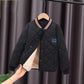 Children's Down Jacket Boys and Girls Cotton-padded Jacket Liner Plus Velvet Thick Winter Solid Color Warm Jacket Cotton Jacket