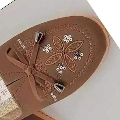 Old Beijing Cloth Shoes Female Mother Shoes Solid Color Work Shoes Pump Flat Shoes Casual Comfortable Grandma Shoes