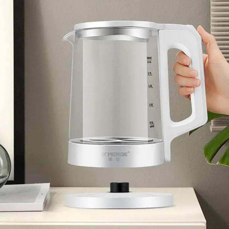 High Temperature Boiling Water High Borosilicate Glass Tea Pot Household 304 Stainless Steel Electric Kettle Open