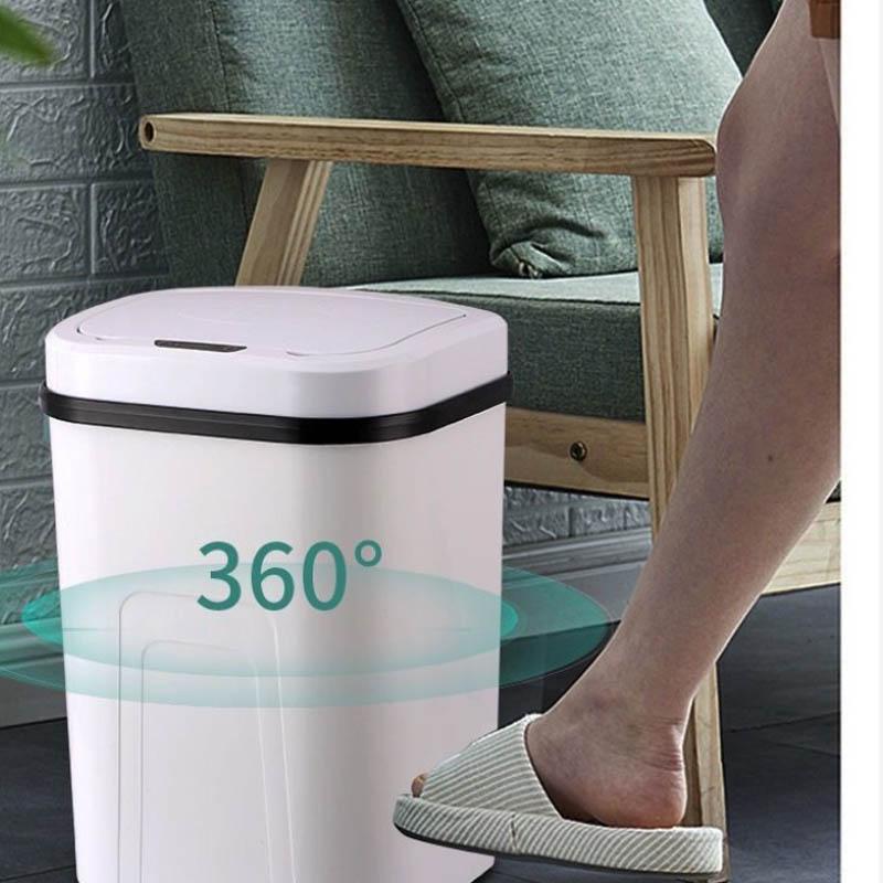 Smart Trash Can Induction Automatic Household Living Room Bedroom Bathroom with Lid Charging Trash Can Large