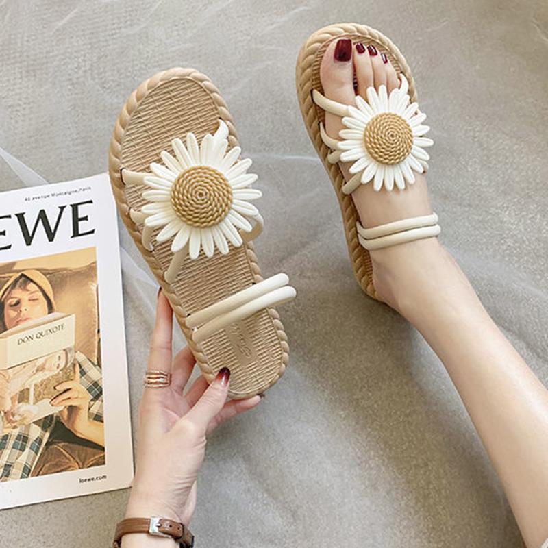 Women's Shoes Summer All-match Wear Student Slippers Female Fairy Flat Transparent Simple Sandals and Slippers Women