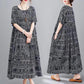 Spring and Summer Women's Skirt Literary Retro Loose Large Size Short-sleeved Women's Dress Skirt