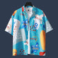 Hawaiian Shirt Beach Tees Casual Print Undies Button Up Cardigan Plus Size Overshirt Half Sleeve T-shirts Men Clothing Summer