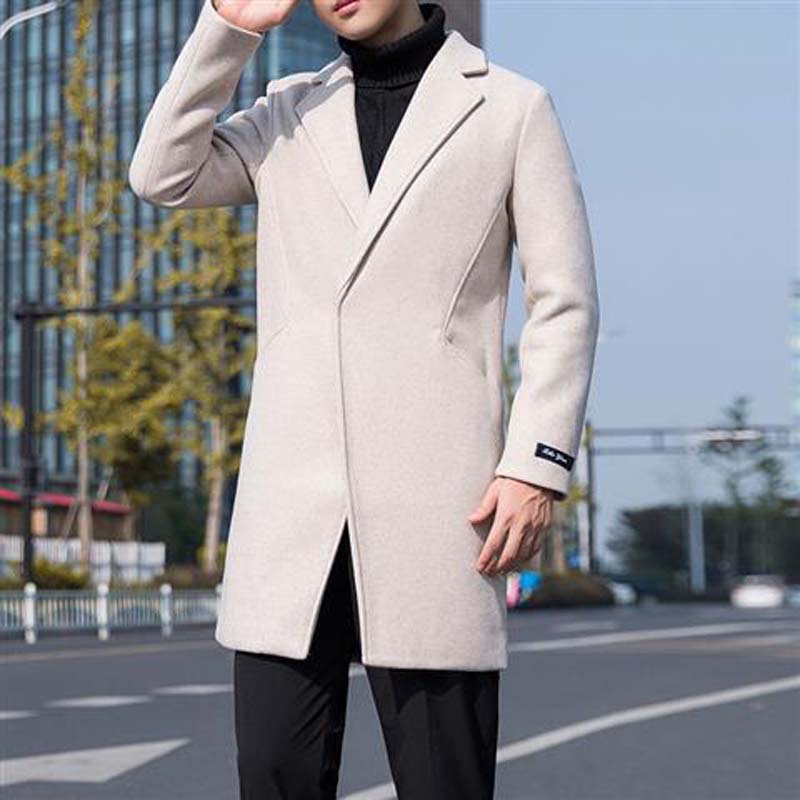 2021 Autumn and Winter Jacket Men's Thick Warm Coat Mid-length Casual Windbreaker