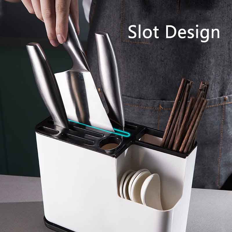 Kitchen Rack Multi-function Knife Rack Storage Rack Insert Knife Seat Chopsticks Tube Drain Storage Rack Kitchen Supplies Tools