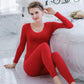 Women Winter Thermal Underwear O-neck Female Autumn Tight Suit Windproof Soft Lining Long Sleeve High Elasticity Slim Multiple colors available