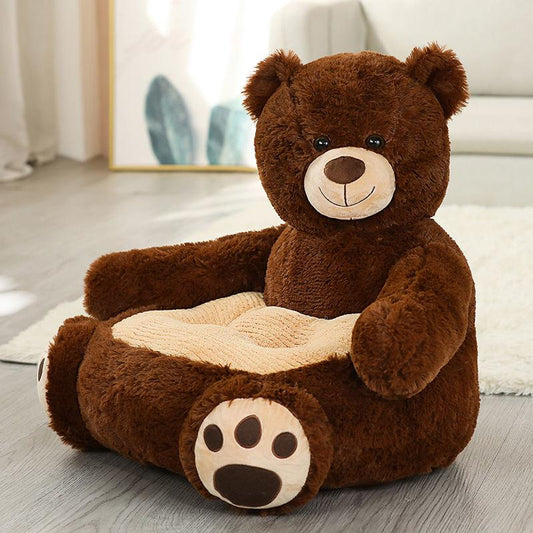 Children's Sofa for 1-5 Years Old Cute Animal Plush Sofa Single Child Chair Baby Sleeping Bed Bedroom Balcony Patio Tatami Living Room Furniture
