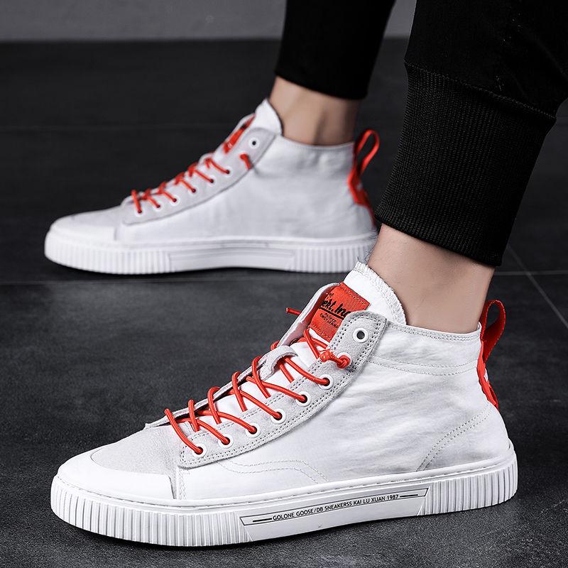 Summer Men's Korean High-top Canvas Shoes Trendy Student Sports Shoes Men's Casual Sneakers