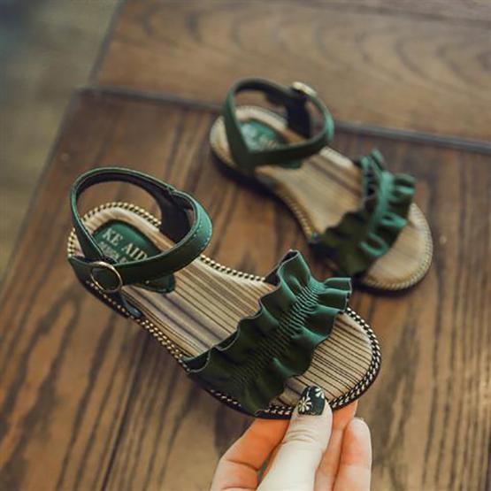 Girls Sandals Girls Summer Soft Sole Low Heel Beach Sandals Anti-slip Casual Princess Light Sandals